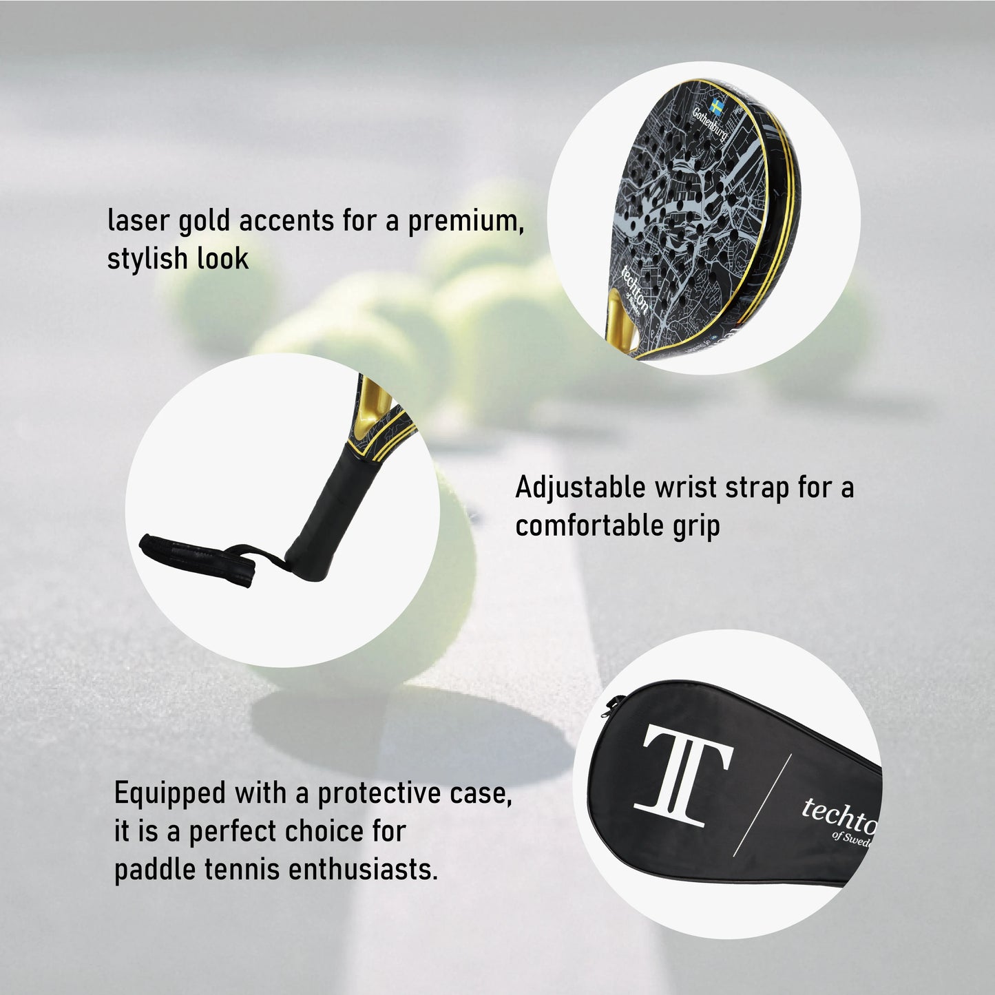 Raquette Padel Carbone Pro Gomme EVA Soft - Puissance & Contrôle